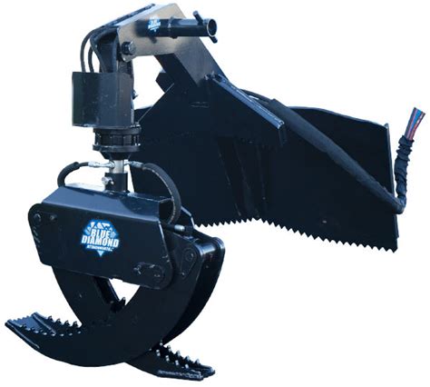 skid steer log grapple attachment|rotating log grapple blue diamond.